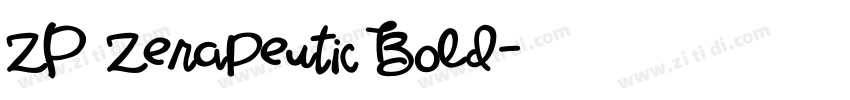 ZP Zerapeutic Bold字体转换